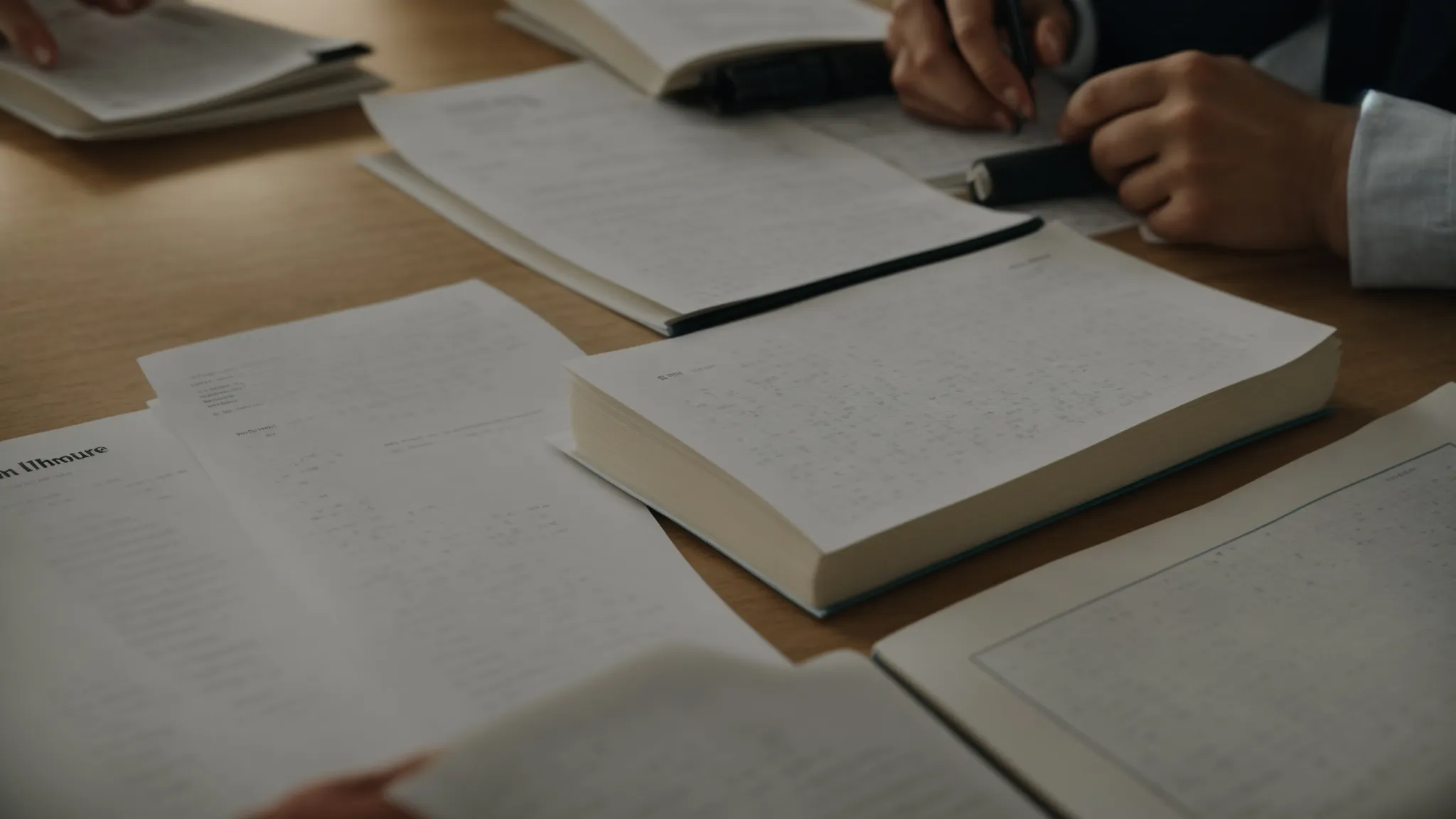 a person sits at a desk, surrounded by textbooks on algebra, intently studying a worksheet filled with algebraic expressions.