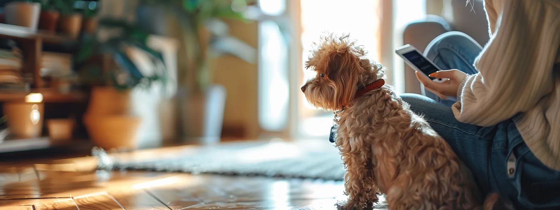 a pet owner comparing different gps trackers for their furry companion.