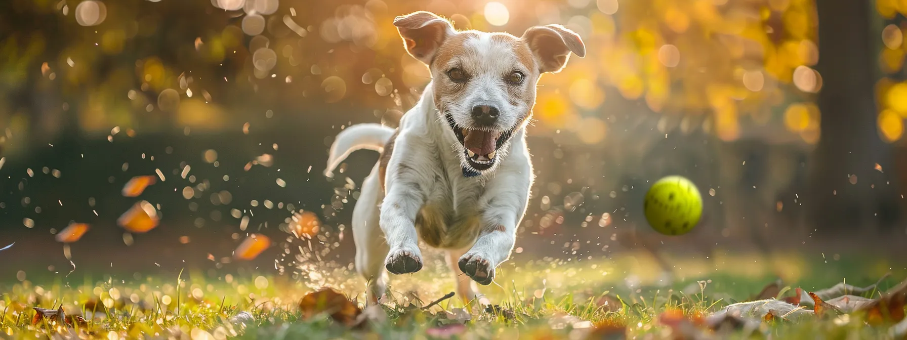 a playful dog chasing after a giggle ball, delighting in the intriguing sounds it makes.